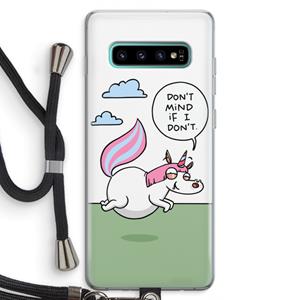 CaseCompany Unicorn: Samsung Galaxy S10 Plus Transparant Hoesje met koord