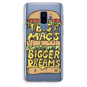 CaseCompany Big Macs Bigger Dreams: Samsung Galaxy S9 Plus Transparant Hoesje