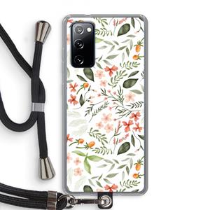 CaseCompany Sweet little flowers: Samsung Galaxy S20 FE / S20 FE 5G Transparant Hoesje met koord