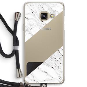 CaseCompany Biggest stripe: Samsung Galaxy A3 (2016) Transparant Hoesje met koord