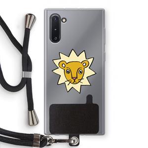 CaseCompany Kleine leeuw: Samsung Galaxy Note 10 Transparant Hoesje met koord