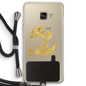 CaseCompany Stay wild: Samsung Galaxy A3 (2016) Transparant Hoesje met koord