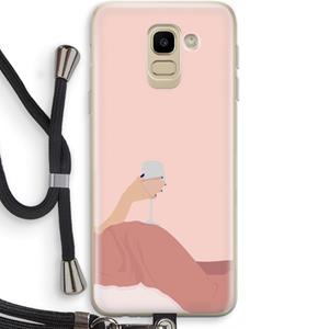 CaseCompany Wine: Samsung Galaxy J6 (2018) Transparant Hoesje met koord
