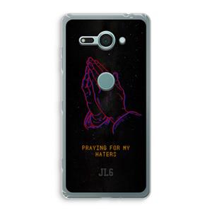 CaseCompany Praying For My Haters: Sony Xperia XZ2 Compact Transparant Hoesje