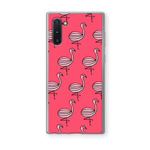 CaseCompany Flamingo: Samsung Galaxy Note 10 Transparant Hoesje