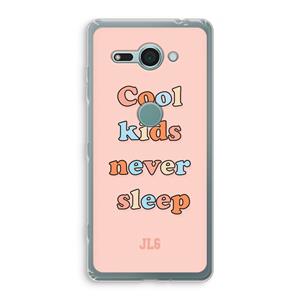 CaseCompany Cool Kids Never Sleep: Sony Xperia XZ2 Compact Transparant Hoesje
