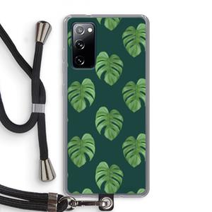 CaseCompany Monstera leaves: Samsung Galaxy S20 FE / S20 FE 5G Transparant Hoesje met koord