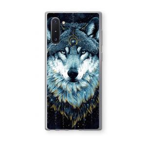 CaseCompany Darkness Wolf: Samsung Galaxy Note 10 Transparant Hoesje