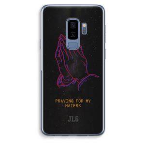 CaseCompany Praying For My Haters: Samsung Galaxy S9 Plus Transparant Hoesje