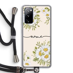 CaseCompany Daisies: Samsung Galaxy S20 FE / S20 FE 5G Transparant Hoesje met koord