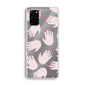 CaseCompany Hands pink: Samsung Galaxy S20 Plus Transparant Hoesje