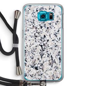 CaseCompany Gespikkelde marmer: Samsung Galaxy S6 Transparant Hoesje met koord