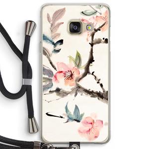 CaseCompany Japanse bloemen: Samsung Galaxy A3 (2016) Transparant Hoesje met koord