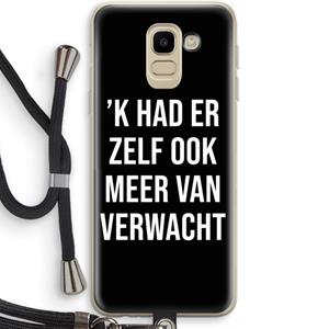 CaseCompany Meer verwacht - Zwart: Samsung Galaxy J6 (2018) Transparant Hoesje met koord