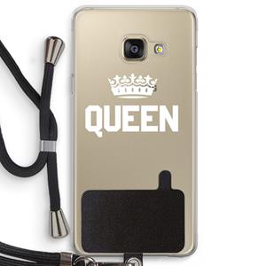 CaseCompany Queen zwart: Samsung Galaxy A3 (2016) Transparant Hoesje met koord