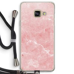CaseCompany Roze marmer: Samsung Galaxy A3 (2016) Transparant Hoesje met koord
