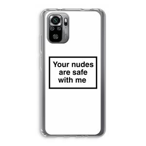 CaseCompany Safe with me: Xiaomi Redmi Note 10S Transparant Hoesje