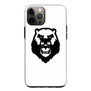 CaseCompany Angry Bear (white): iPhone 12 Pro Tough Case