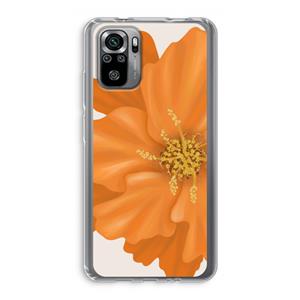 CaseCompany Orange Ellila flower: Xiaomi Redmi Note 10S Transparant Hoesje