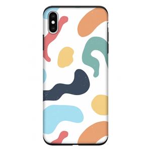 CaseCompany Memphis Shapes Blue: iPhone XS Max Tough Case