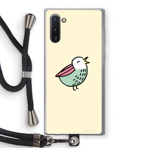 CaseCompany Birdy: Samsung Galaxy Note 10 Transparant Hoesje met koord