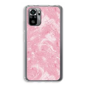 CaseCompany Abstract Painting Pink: Xiaomi Redmi Note 10S Transparant Hoesje