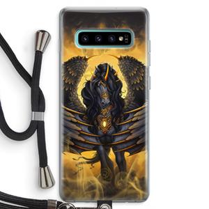 CaseCompany Pegasus: Samsung Galaxy S10 Plus Transparant Hoesje met koord