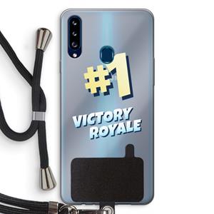 CaseCompany Victory Royale: Samsung Galaxy A20s Transparant Hoesje met koord