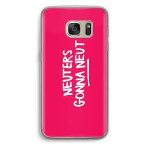 CaseCompany Neuters (roze): Samsung Galaxy S7 Transparant Hoesje
