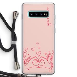CaseCompany Love is in the air: Samsung Galaxy S10 Plus Transparant Hoesje met koord