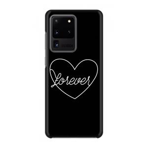 CaseCompany Forever heart black: Volledig geprint Samsung Galaxy S20 Ultra Hoesje