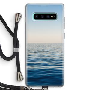 CaseCompany Water horizon: Samsung Galaxy S10 Plus Transparant Hoesje met koord