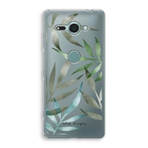 CaseCompany Tropical watercolor leaves: Sony Xperia XZ2 Compact Transparant Hoesje