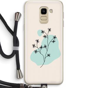 CaseCompany Love your petals: Samsung Galaxy J6 (2018) Transparant Hoesje met koord