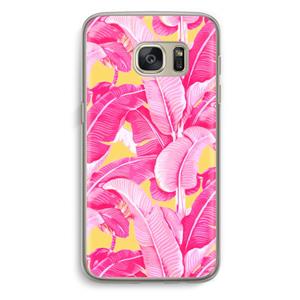 CaseCompany Pink Banana: Samsung Galaxy S7 Transparant Hoesje