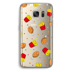 CaseCompany Chicken 'n Fries: Samsung Galaxy S7 Transparant Hoesje