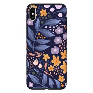 CaseCompany Flowers with blue leaves: iPhone XS Max Tough Case