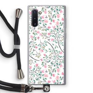 CaseCompany Sierlijke bloemen: Samsung Galaxy Note 10 Transparant Hoesje met koord
