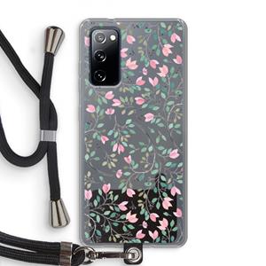 CaseCompany Sierlijke bloemen: Samsung Galaxy S20 FE / S20 FE 5G Transparant Hoesje met koord