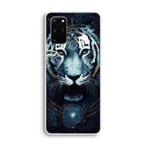 CaseCompany Darkness Tiger: Samsung Galaxy S20 Plus Transparant Hoesje