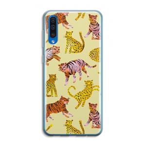CaseCompany Cute Tigers and Leopards: Samsung Galaxy A50 Transparant Hoesje