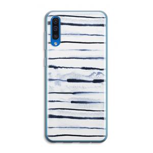 CaseCompany Ink Stripes: Samsung Galaxy A50 Transparant Hoesje