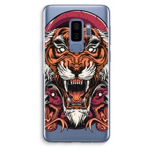 CaseCompany Tiger and Rattlesnakes: Samsung Galaxy S9 Plus Transparant Hoesje