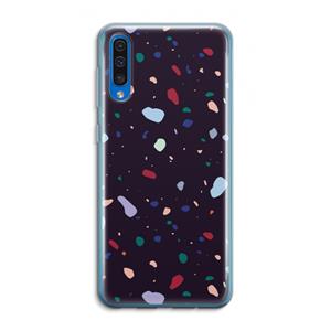 CaseCompany Dark Rounded Terrazzo: Samsung Galaxy A50 Transparant Hoesje