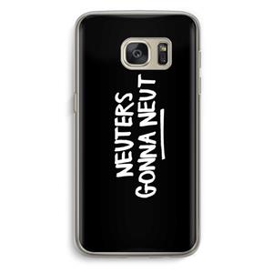CaseCompany Neuters (zwart): Samsung Galaxy S7 Transparant Hoesje