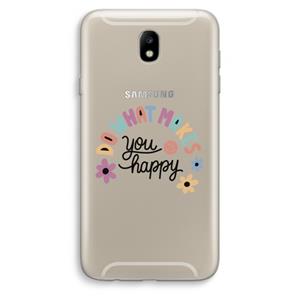 CaseCompany Happy days: Samsung Galaxy J7 (2017) Transparant Hoesje