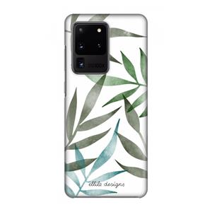 CaseCompany Tropical watercolor leaves: Volledig geprint Samsung Galaxy S20 Ultra Hoesje