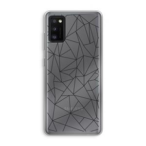 CaseCompany Geometrische lijnen zwart: Samsung Galaxy A41 Transparant Hoesje
