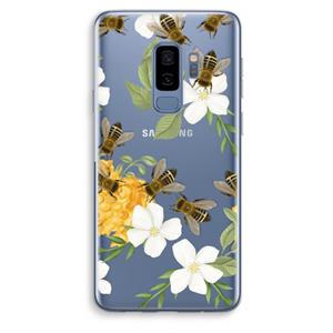 CaseCompany No flowers without bees: Samsung Galaxy S9 Plus Transparant Hoesje