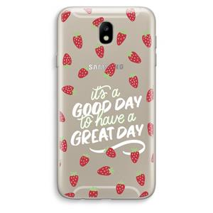 CaseCompany Don't forget to have a great day: Samsung Galaxy J7 (2017) Transparant Hoesje